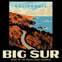 Retro Big Sur California Coast Wpa Style Vintage Graphic Poster