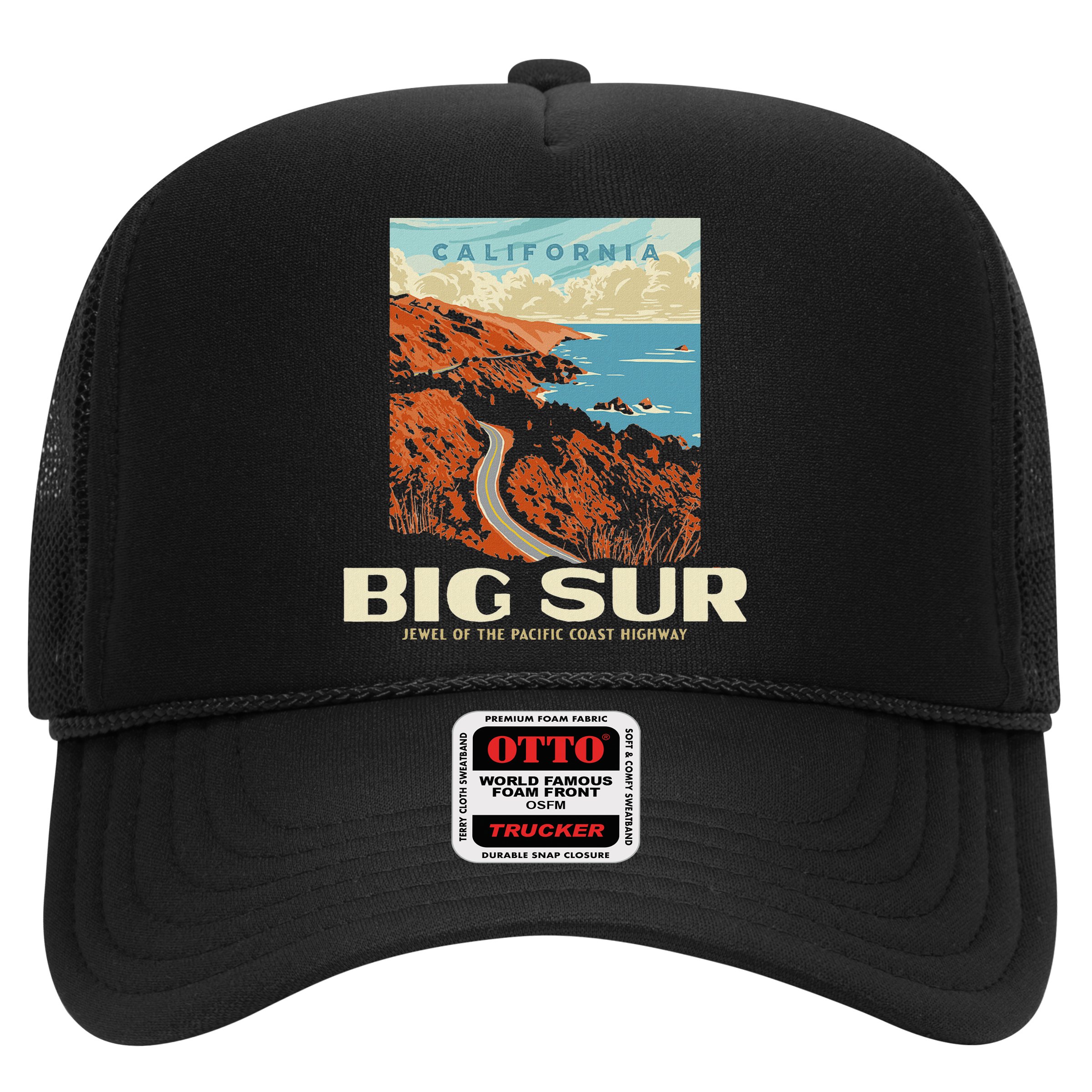 Retro Big Sur California Coast Wpa Style Vintage Graphic Hat