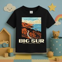 Retro Big Sur California Coast Wpa Style Vintage Graphic Toddler T-Shirt