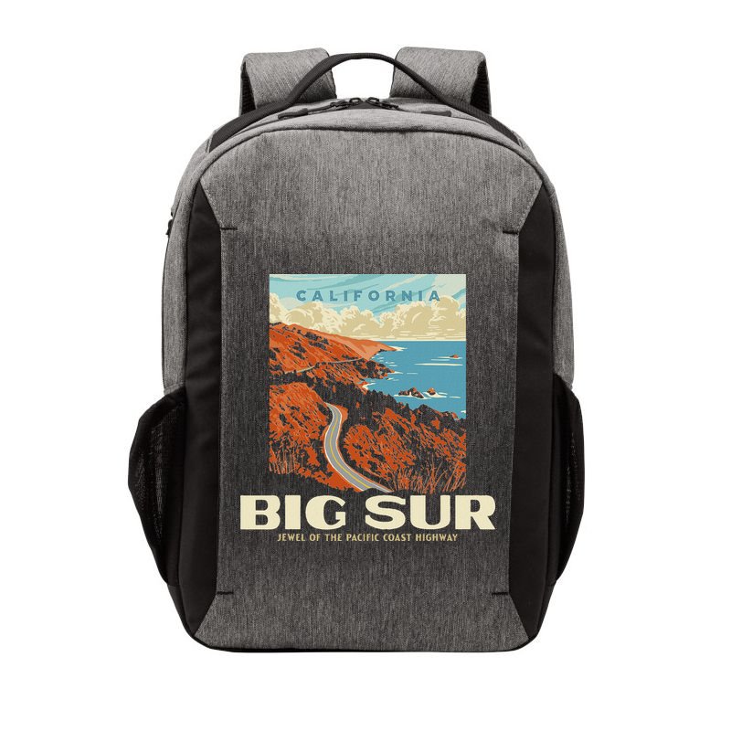 Retro Big Sur California Coast Wpa Style Vintage Graphic Vector Backpack
