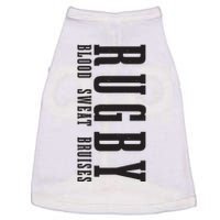 Rugby Blood Sweat Bruises Funny Rugby Player Fan Doggie Tank