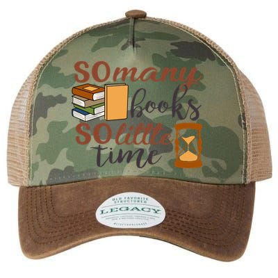 Reading Books So Many Books So Little Time Gift Cute Reading Legacy Tie Dye Trucker Hat