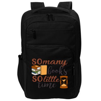 Reading Books So Many Books So Little Time Gift Cute Reading Impact Tech Backpack