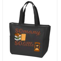 Reading Books So Many Books So Little Time Gift Cute Reading Zip Tote Bag