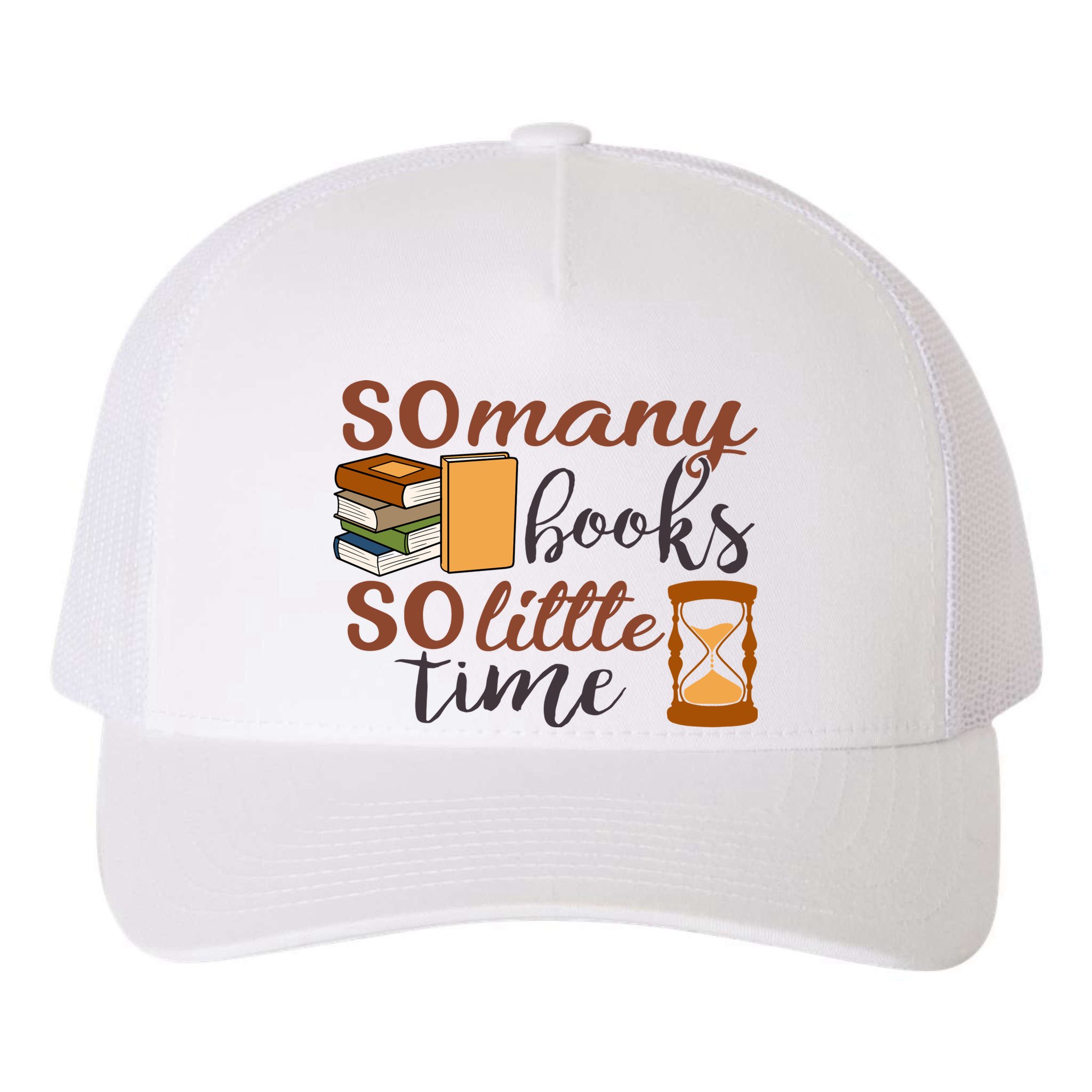 Reading Books So Many Books So Little Time Gift Cute Reading Yupoong Adult 5-Panel Trucker Hat