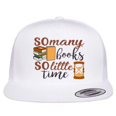 Reading Books So Many Books So Little Time Gift Cute Reading Flatbill Hat