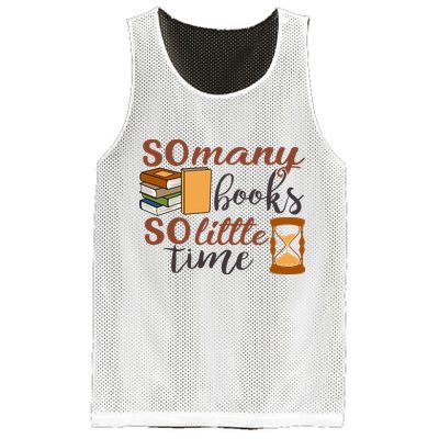 Reading Books So Many Books So Little Time Gift Cute Reading Mesh Reversible Basketball Jersey Tank