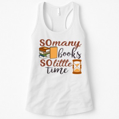 Reading Books So Many Books So Little Time Gift Cute Reading Womens Tank Top