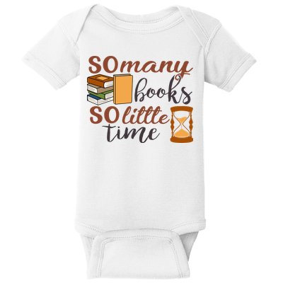 Reading Books So Many Books So Little Time Gift Cute Reading Baby Bodysuit