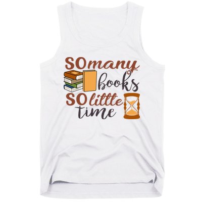 Reading Books So Many Books So Little Time Gift Cute Reading Tank Top
