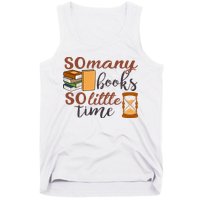 Reading Books So Many Books So Little Time Gift Cute Reading Tank Top