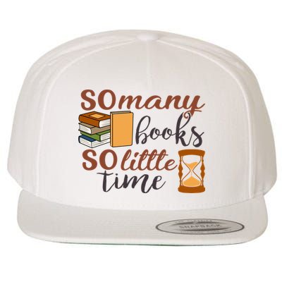 Reading Books So Many Books So Little Time Gift Cute Reading Wool Snapback Cap
