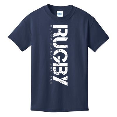 Rugby Blood Sweat Bruises Kids T-Shirt