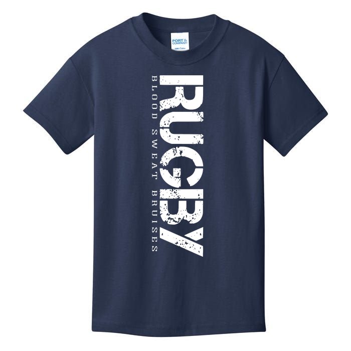 Rugby Blood Sweat Bruises Kids T-Shirt