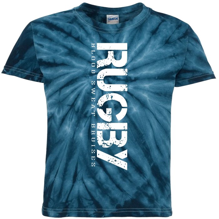 Rugby Blood Sweat Bruises Kids Tie-Dye T-Shirt