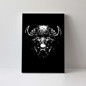 Retro Buffalo Silhouette Bison Wild Animal Canvas