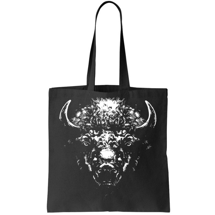 Retro Buffalo Silhouette Bison Wild Animal Tote Bag