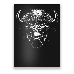 Retro Buffalo Silhouette Bison Wild Animal Poster