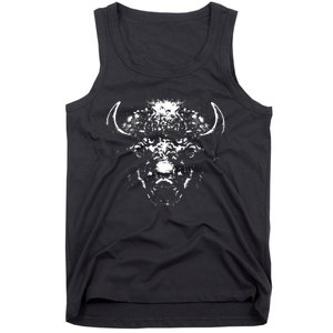 Retro Buffalo Silhouette Bison Wild Animal Tank Top