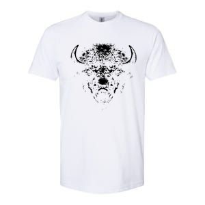 Retro Buffalo Silhouette Bison Wild Animal Softstyle CVC T-Shirt