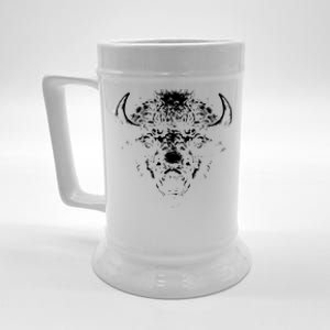 Retro Buffalo Silhouette Bison Wild Animal Beer Stein