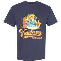 Retro Beach Surf Wave Ventura California Garment-Dyed Heavyweight T-Shirt