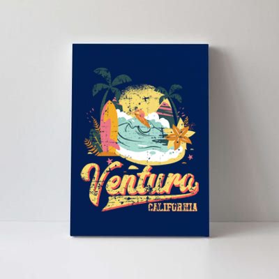 Retro Beach Surf Wave Ventura California Canvas