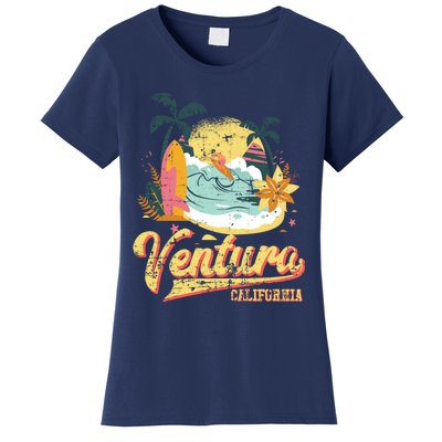 Retro Beach Surf Wave Ventura California Women's T-Shirt