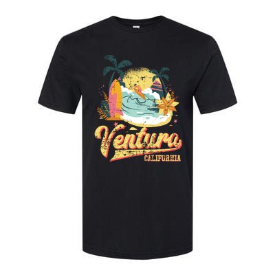 Retro Beach Surf Wave Ventura California Softstyle CVC T-Shirt