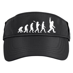 Rocker Bigfoot Sasquatch Human Evolution Rock And Roll Lover Adult Drive Performance Visor