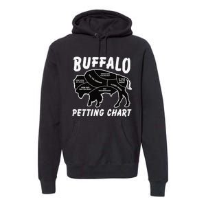 Retro Buffalo Silhouette Bison Wild Animal Premium Hoodie