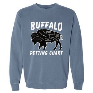 Retro Buffalo Silhouette Bison Wild Animal Garment-Dyed Sweatshirt