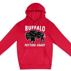 Retro Buffalo Silhouette Bison Wild Animal Premium Pullover Hoodie