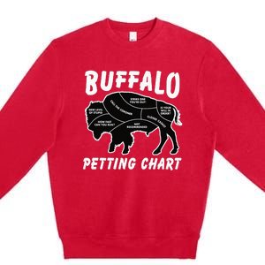 Retro Buffalo Silhouette Bison Wild Animal Premium Crewneck Sweatshirt