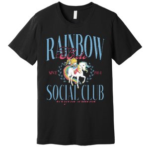 Rainbow Brite Social Club Since 1984 Everyone Welcome Premium T-Shirt