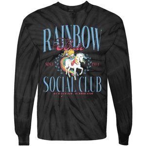 Rainbow Brite Social Club Since 1984 Everyone Welcome Tie-Dye Long Sleeve Shirt