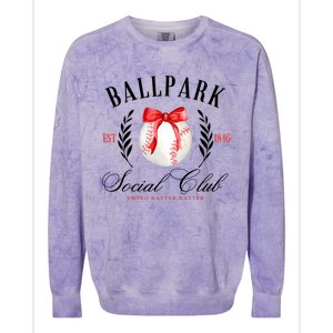 Retro Ballpark Social Club Est 1846 Baseball Colorblast Crewneck Sweatshirt