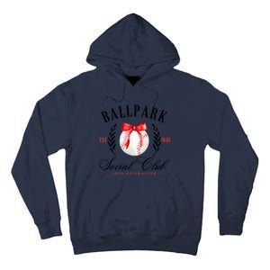 Retro Ballpark Social Club Est 1846 Baseball Tall Hoodie