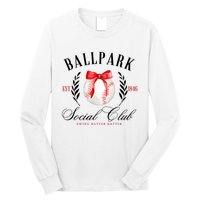 Retro Ballpark Social Club Est 1846 Baseball Long Sleeve Shirt