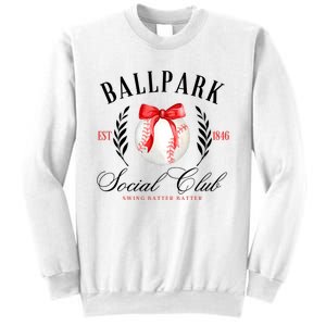 Retro Ballpark Social Club Est 1846 Baseball Sweatshirt