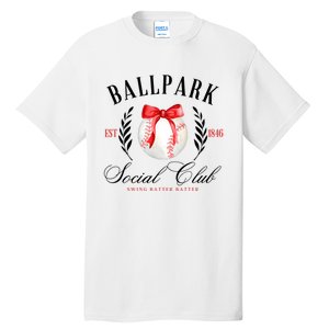 Retro Ballpark Social Club Est 1846 Baseball Tall T-Shirt