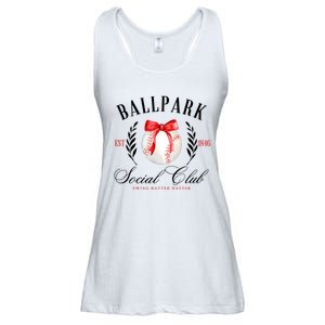 Retro Ballpark Social Club Est 1846 Baseball Ladies Essential Flowy Tank