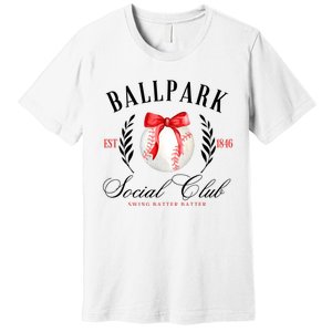 Retro Ballpark Social Club Est 1846 Baseball Premium T-Shirt