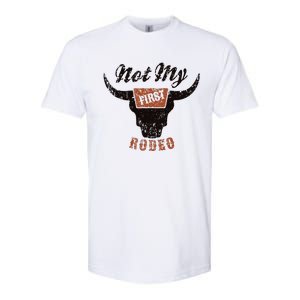 Retro Bull Skull Not My First Rodeo Western Country Cowboy Softstyle CVC T-Shirt