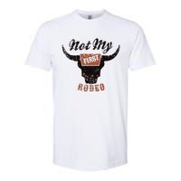 Retro Bull Skull Not My First Rodeo Western Country Cowboy Softstyle CVC T-Shirt