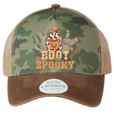 Retro Boot Scootin Spooky Western Halloween Retro Fall Halloween Gift Legacy Tie Dye Trucker Hat