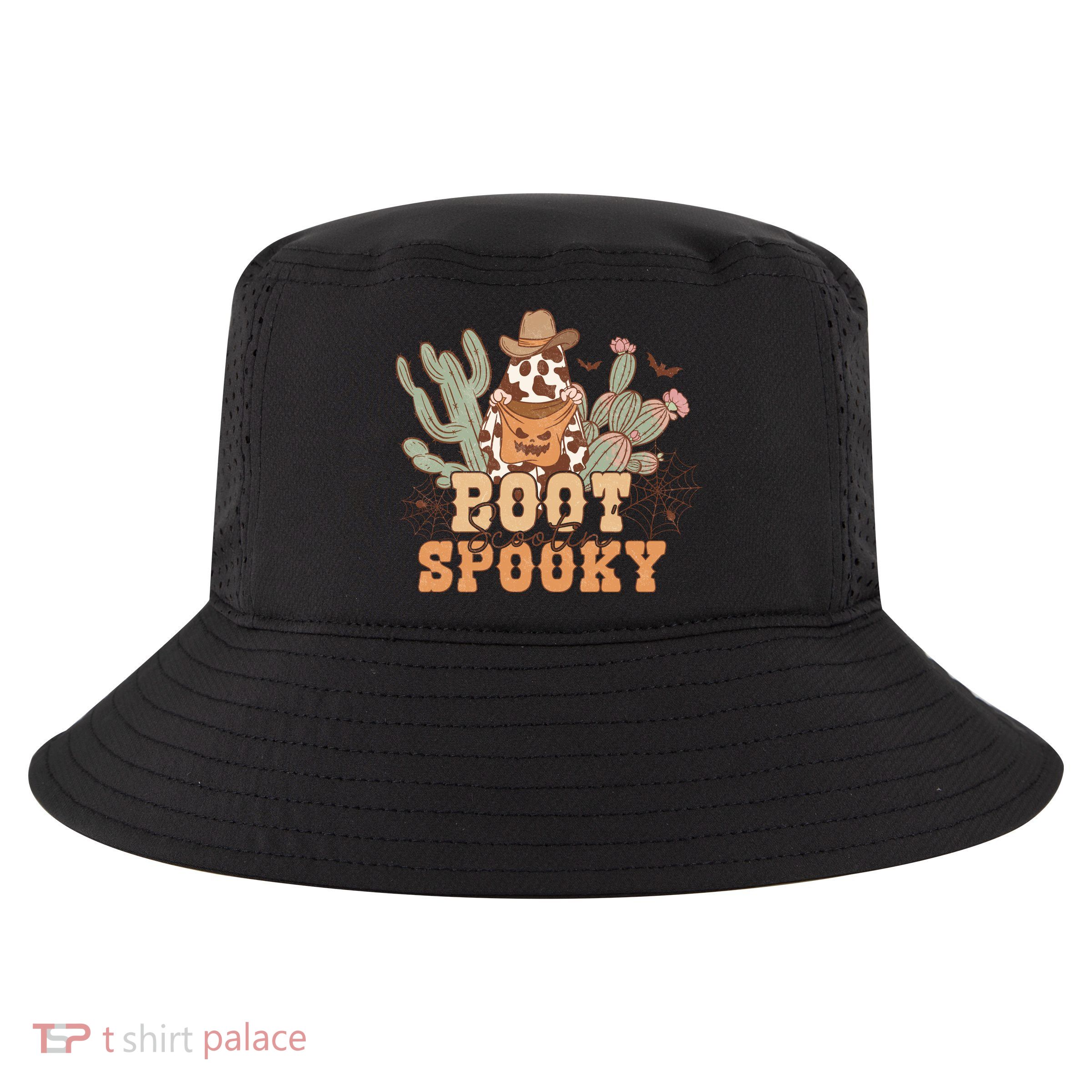 Retro Boot Scootin Spooky Western Halloween Retro Fall Halloween Gift Cool Comfort Performance Bucket Hat