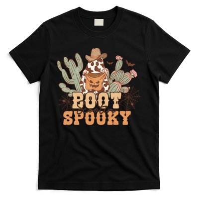 Retro Boot Scootin Spooky Western Halloween Retro Fall Halloween Gift T-Shirt