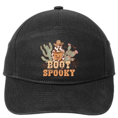 Retro Boot Scootin Spooky Western Halloween Retro Fall Halloween Gift 7-Panel Snapback Hat