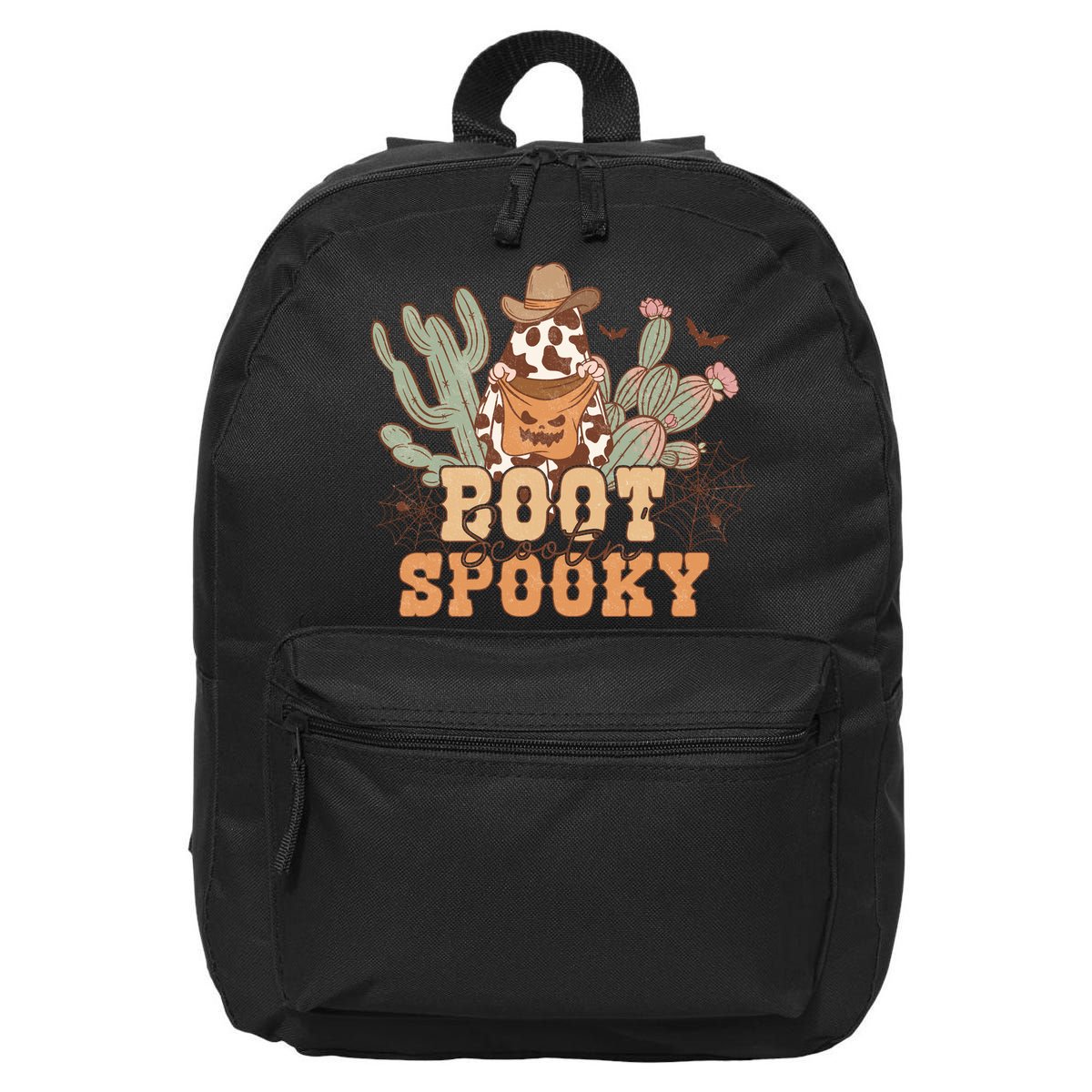 Retro Boot Scootin Spooky Western Halloween Retro Fall Halloween Gift 16 in Basic Backpack